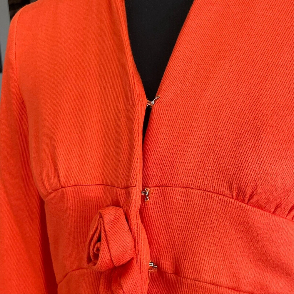 Hal Kassel Vintage Blazer Orange Rosette Size Small - Picture 8 of 12